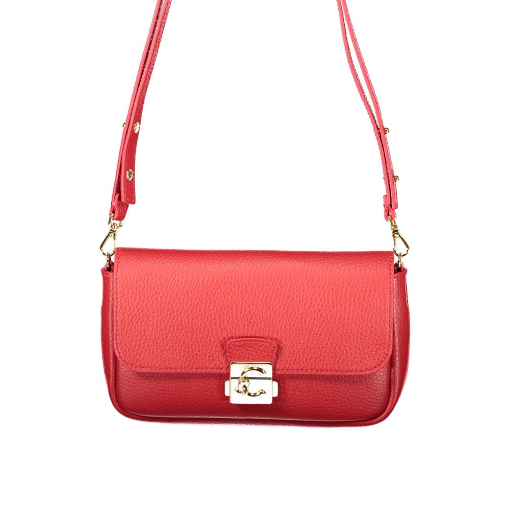 Coccinelle Rosso Damenledertasche mit verstellbarem, abnehmbarem Riemen
