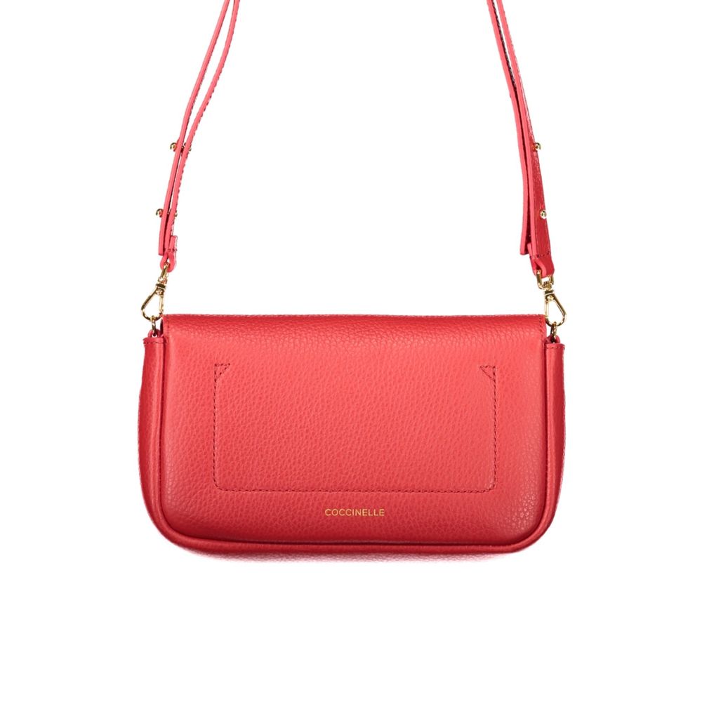 Coccinelle Rosso Damenledertasche mit verstellbarem, abnehmbarem Riemen
