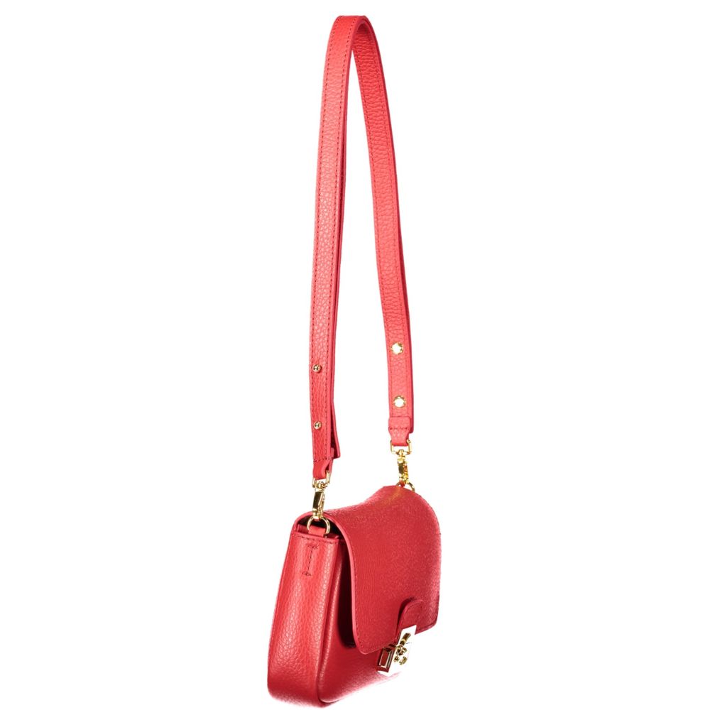 Coccinelle Rosso Damenledertasche mit verstellbarem, abnehmbarem Riemen