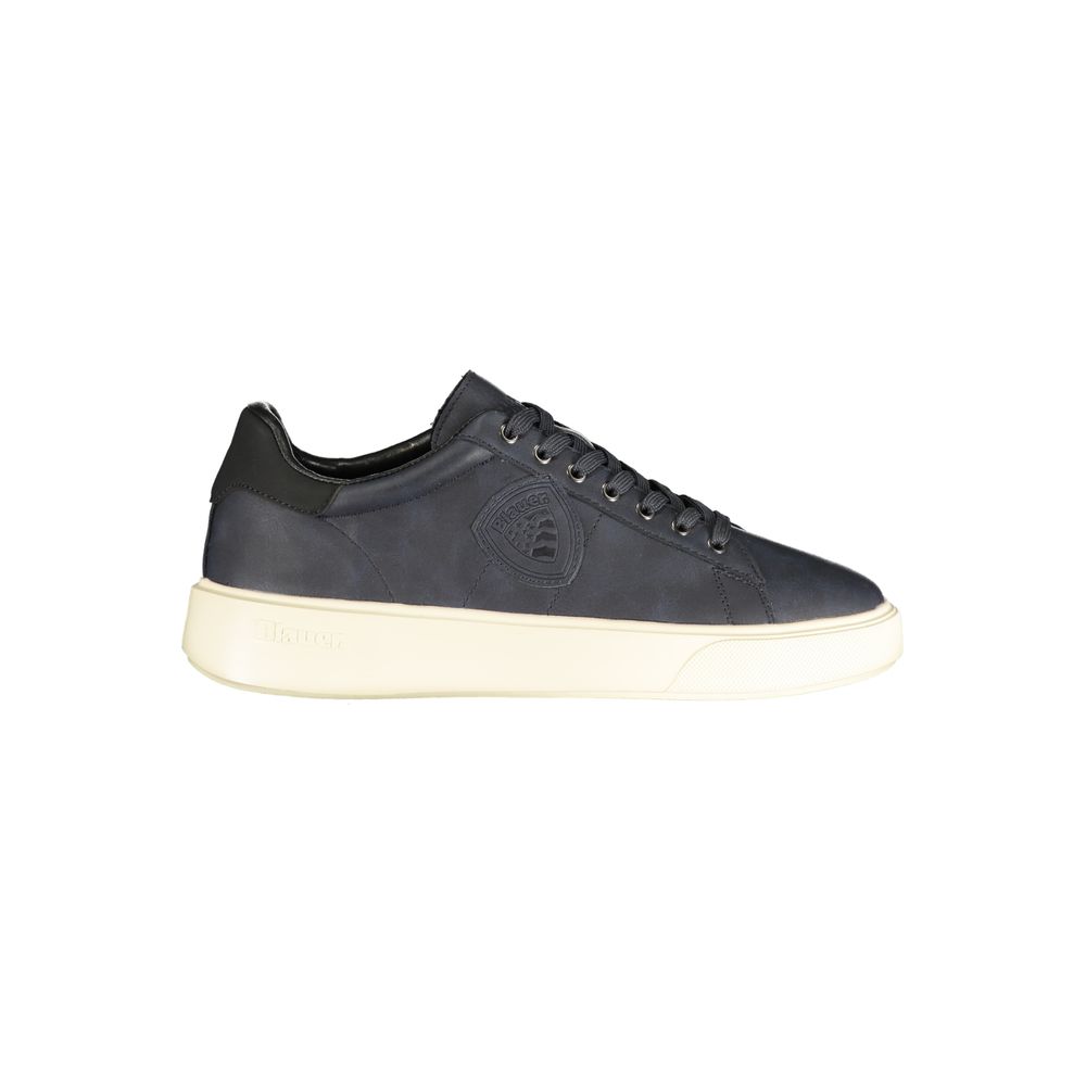 Blaue Blue Polyester Low Top Sneakers