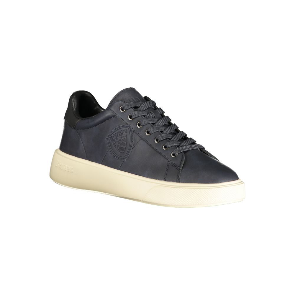 Blaue Blue Polyester Low Top Sneakers