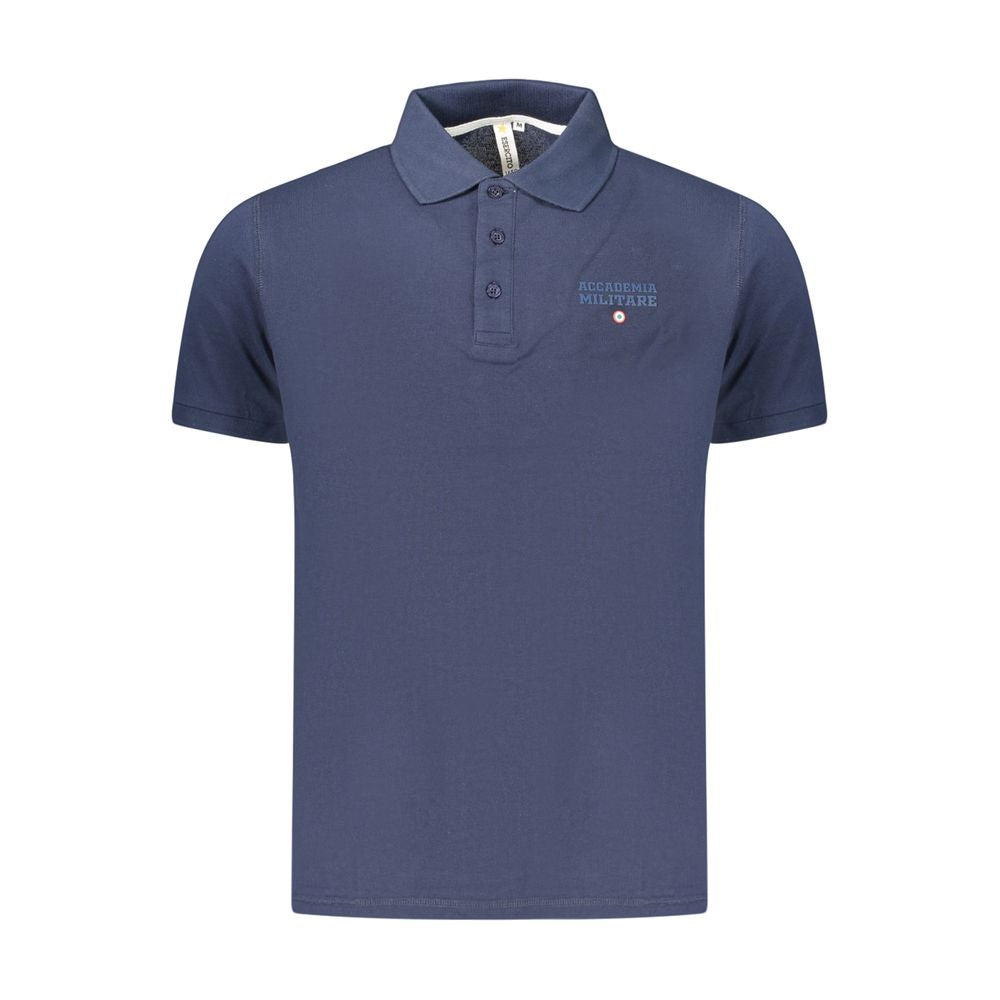 Accademia Militare Herren-Poloshirt aus blauer Baumwolle