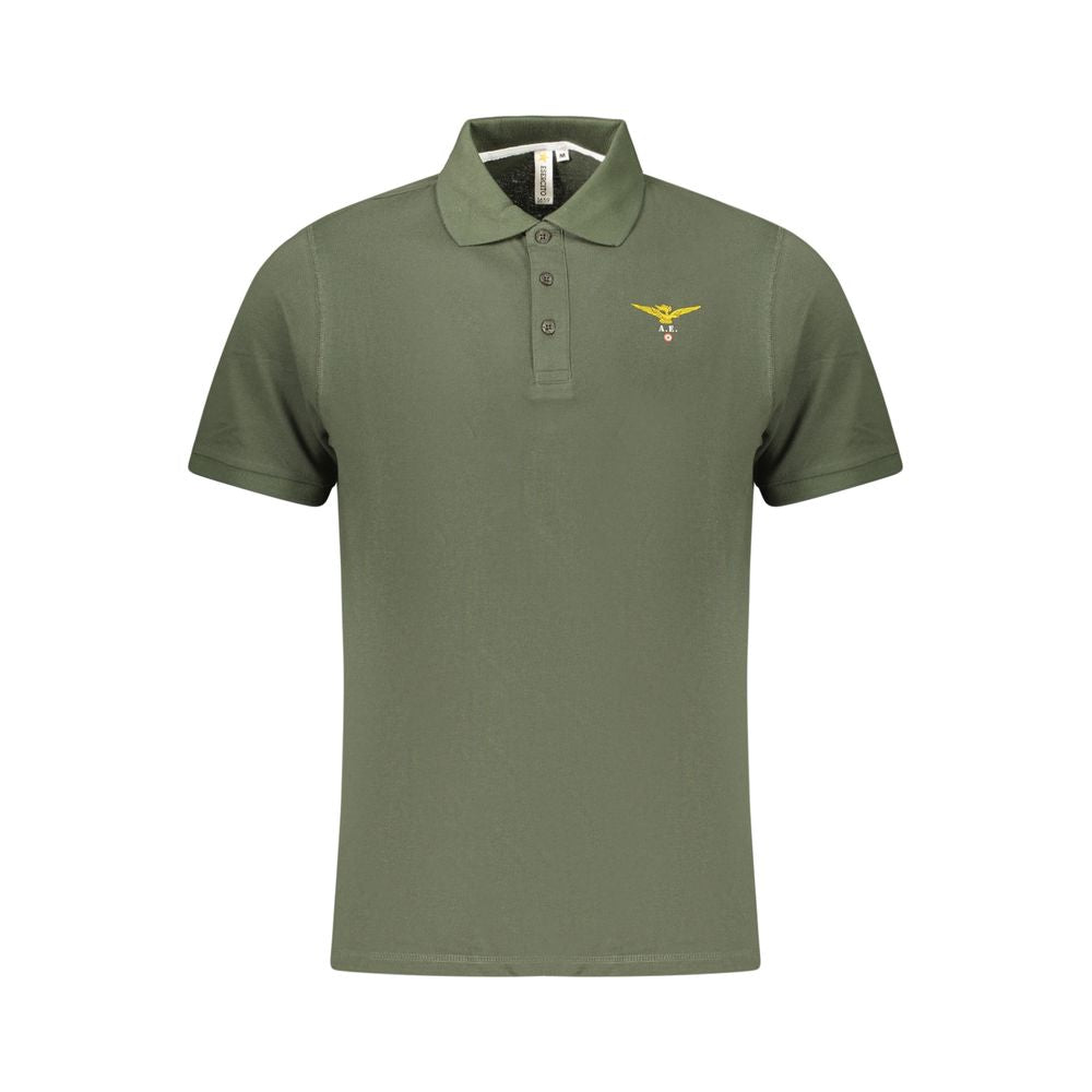 Accademia Militare Grüne Baumwoll-Poloshirt für Herren