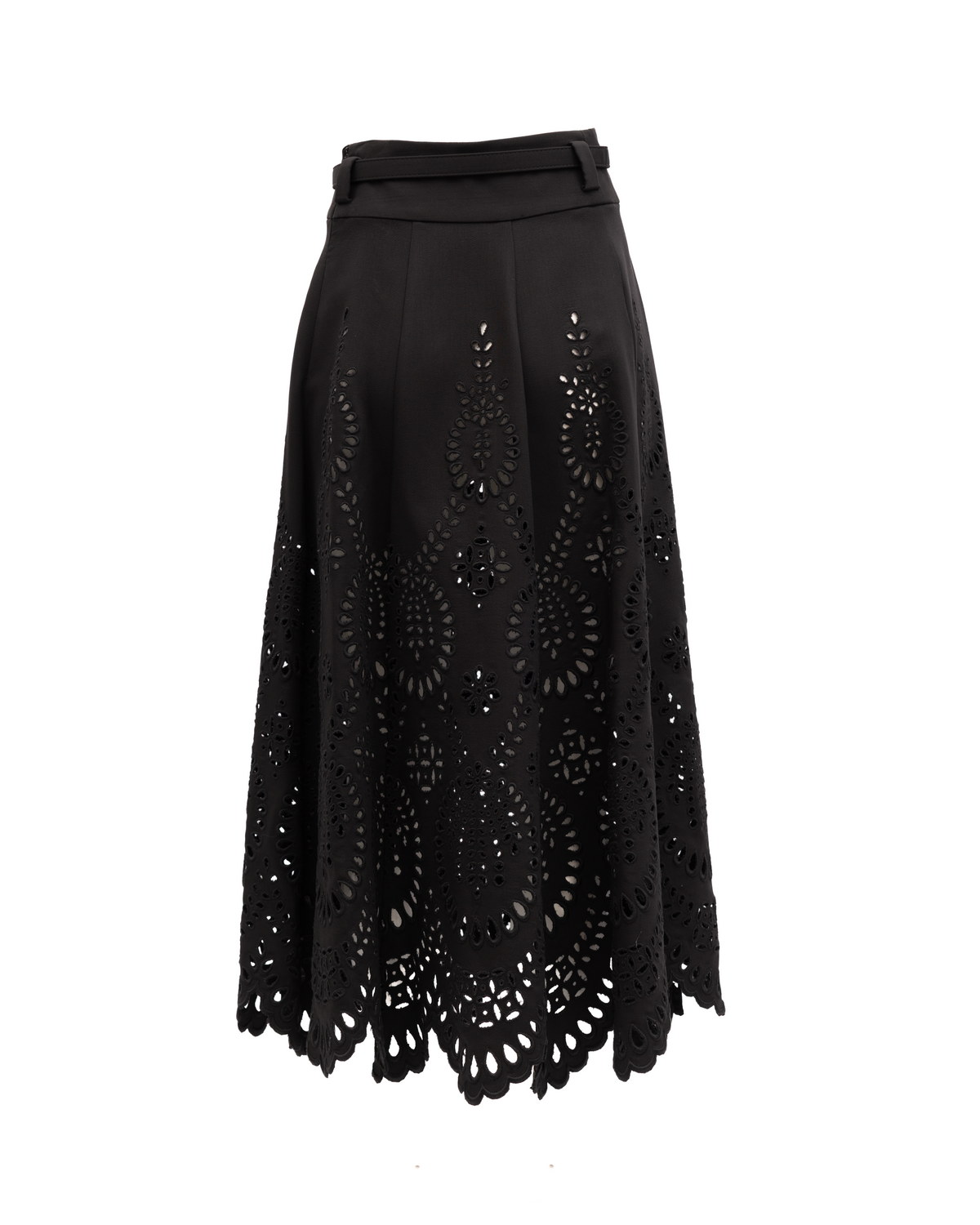 Valentino Garavani Midirock mit Blumenmuster und Cut-Outs, Schwarz