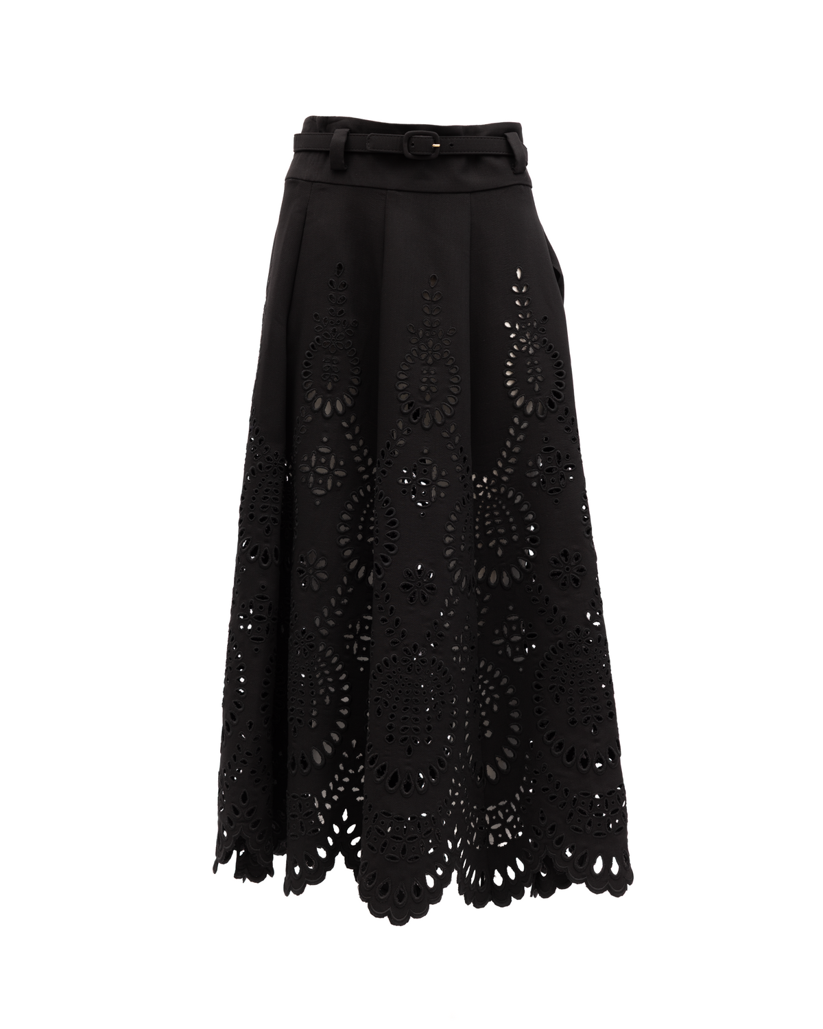 Valentino Garavani Midirock mit Blumenmuster und Cut-Outs, Schwarz