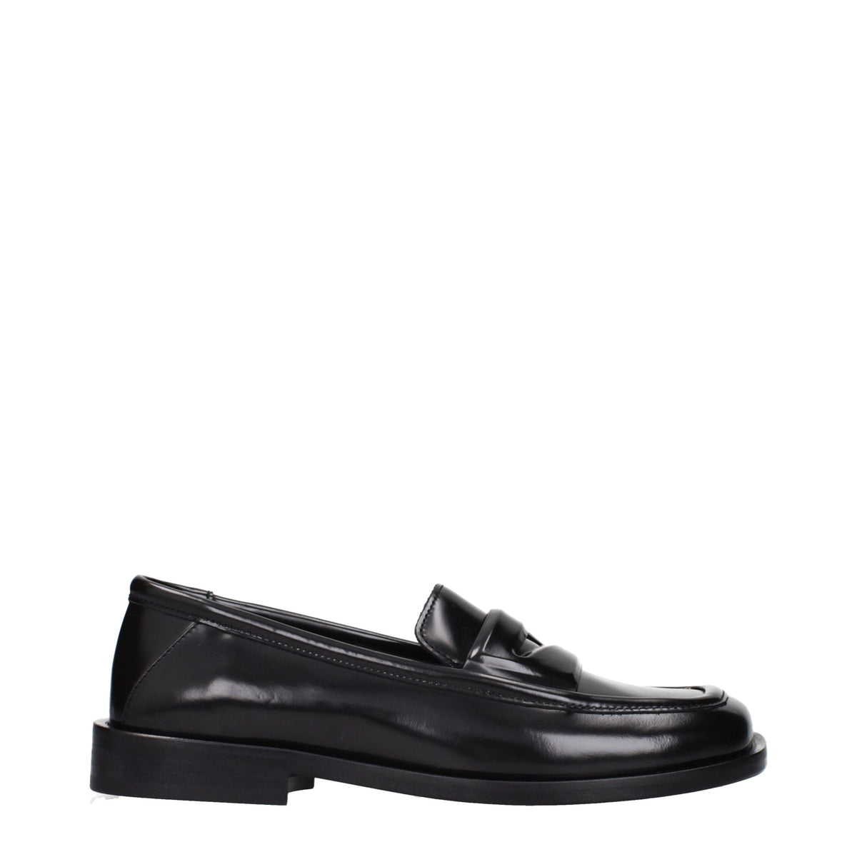 The Attico Schwarze Slip-On-Loafer aus Leder