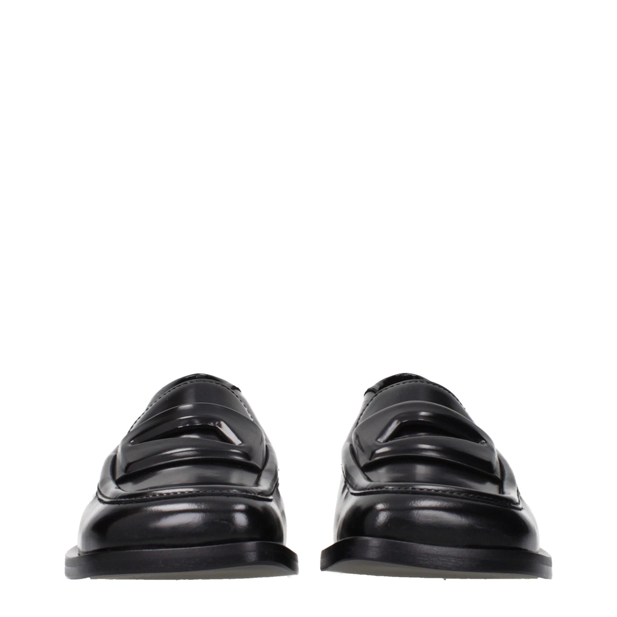 The Attico Schwarze Slip-On-Loafer aus Leder