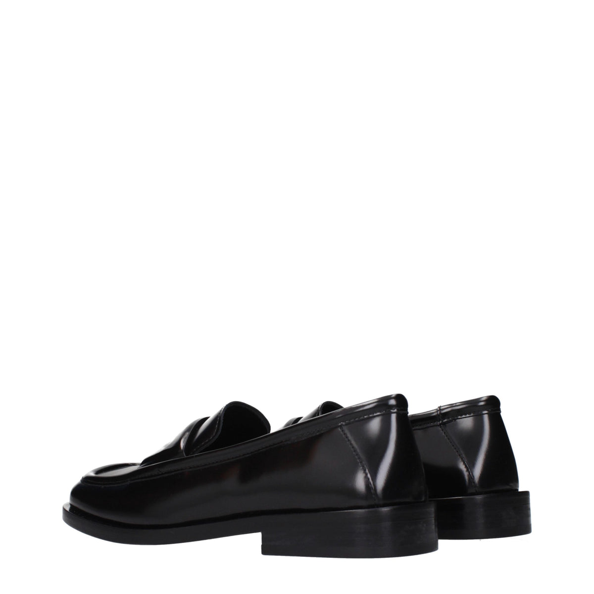The Attico Schwarze Slip-On-Loafer aus Leder