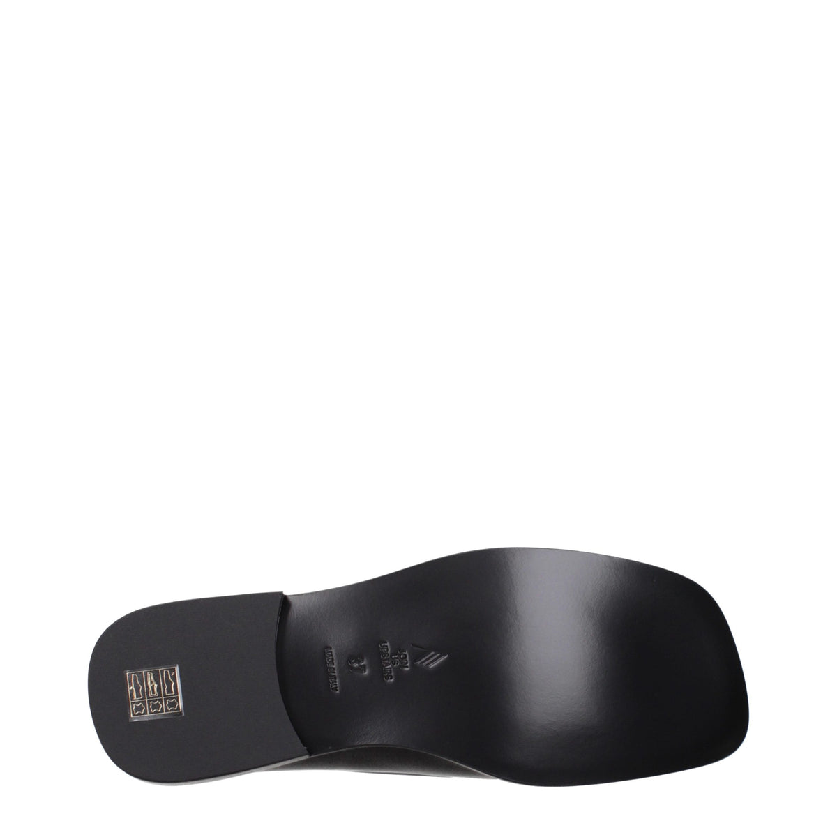 The Attico Schwarze Slip-On-Loafer aus Leder