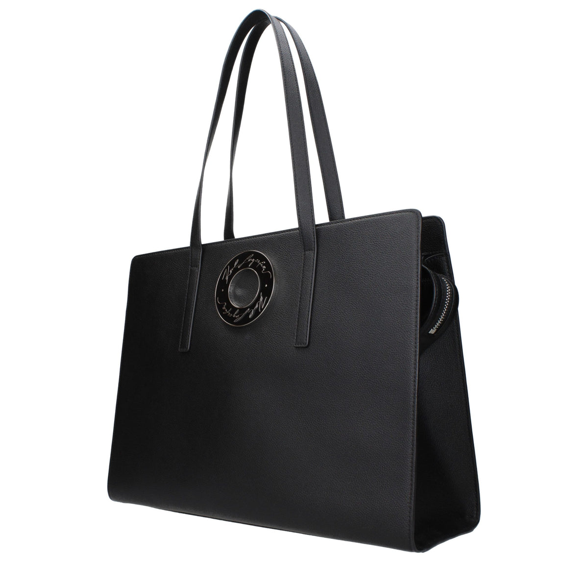 Karl Lagerfeld Schultertasche aus schwarzem Leder