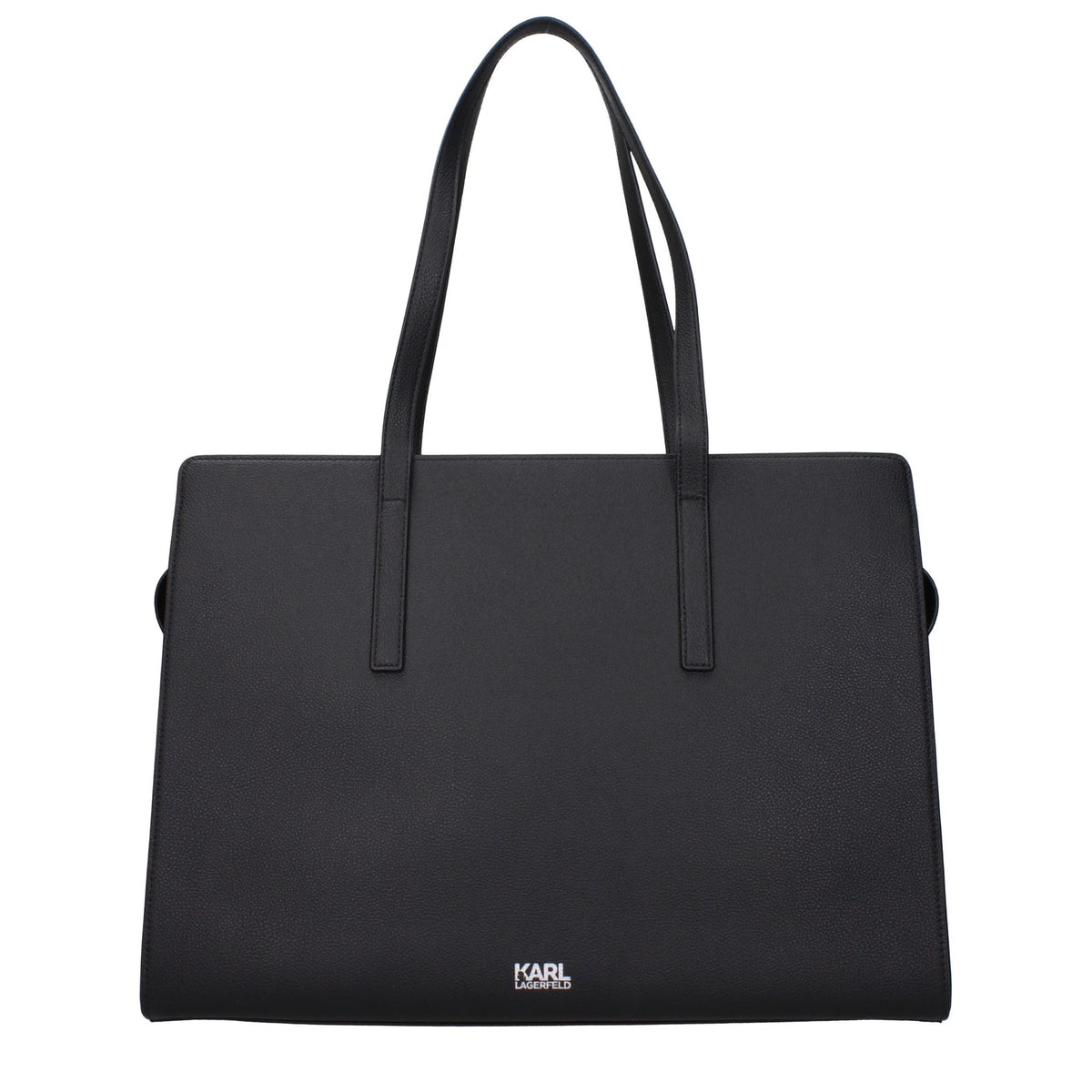 Karl Lagerfeld Schultertasche aus schwarzem Leder