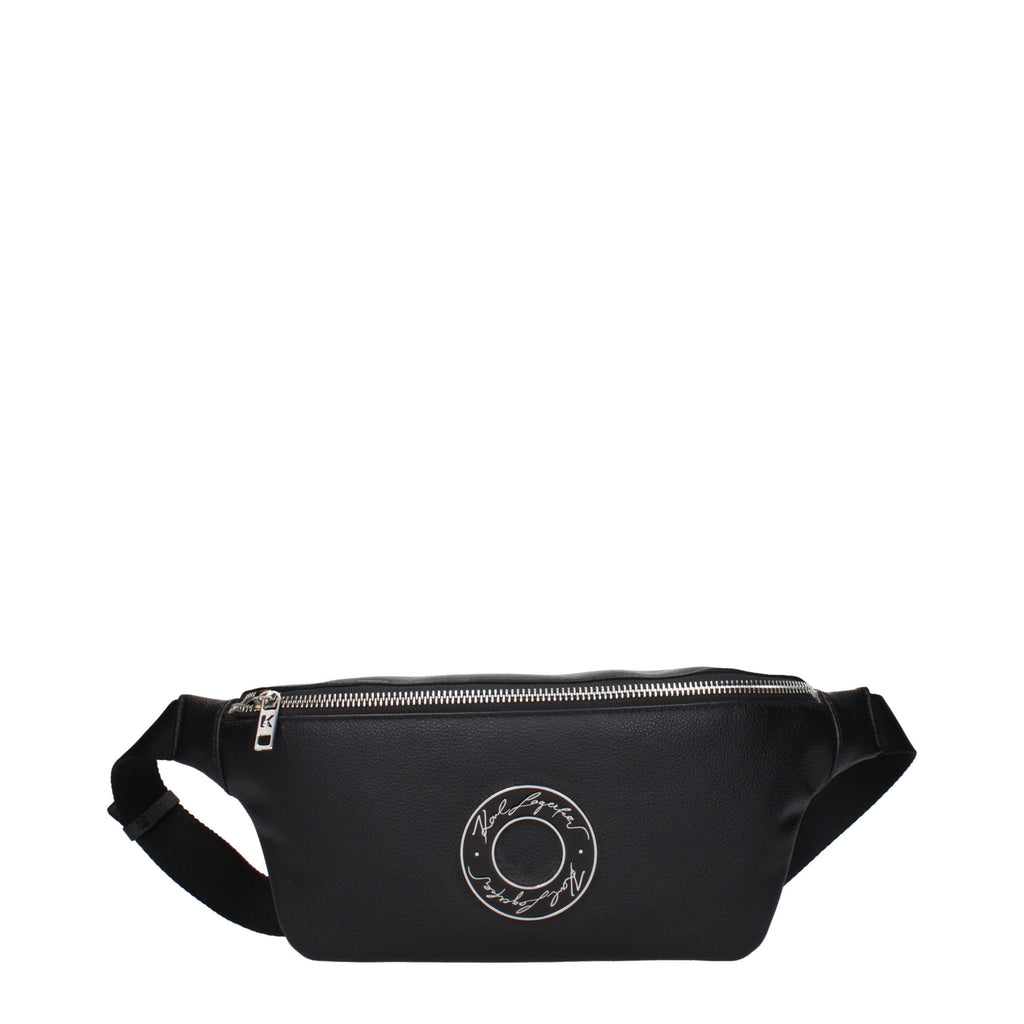 Karl Lagerfeld Rucksack aus schwarzem Leder