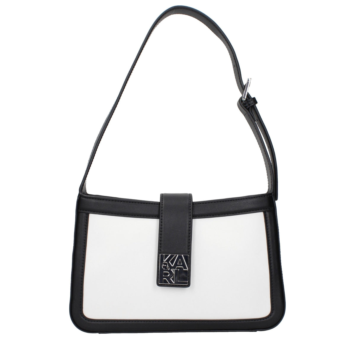 Karl Lagerfeld Schultertasche aus weißem Leder