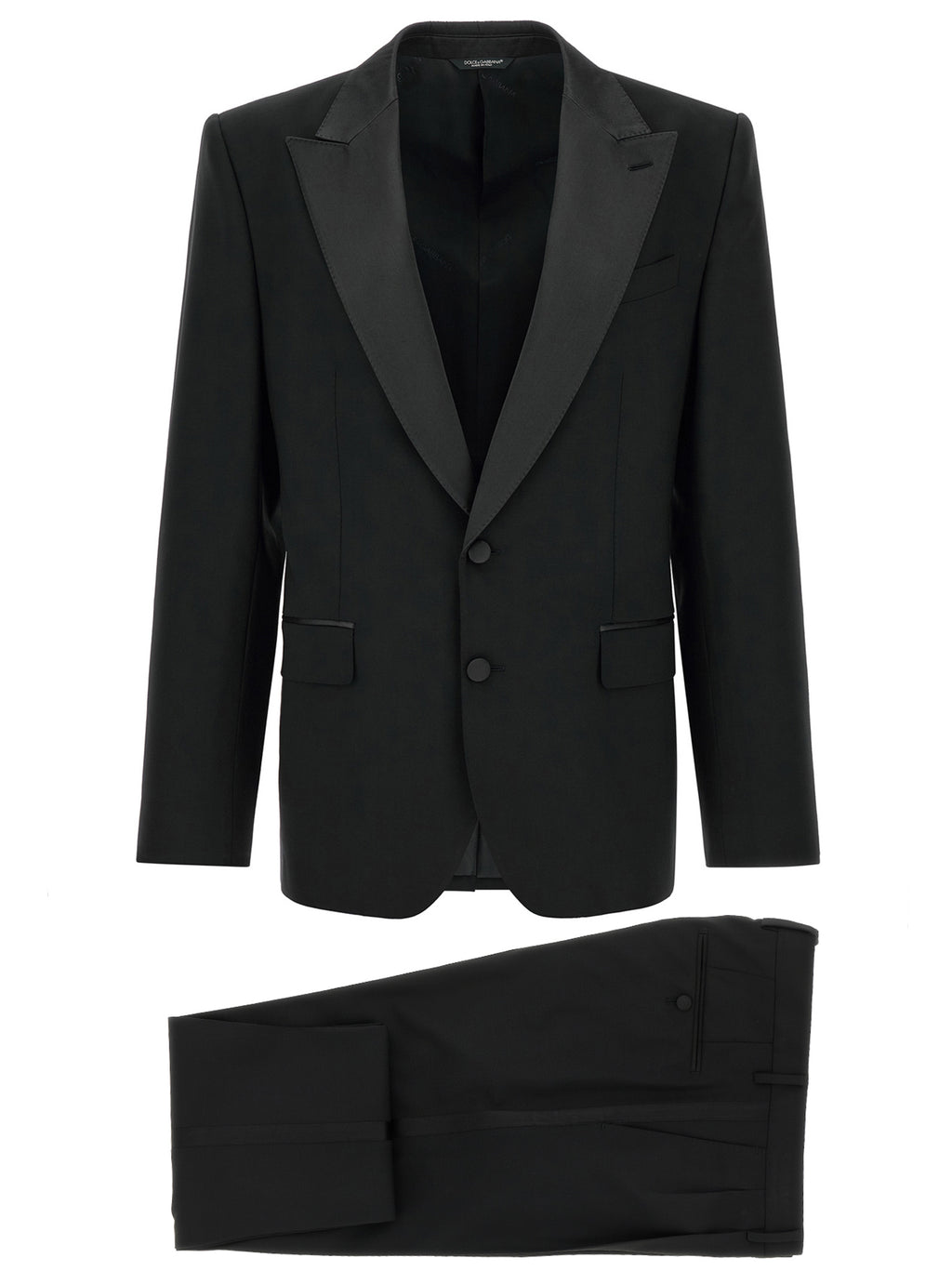 Dolce & Gabbana Zweiteiliger Anzug aus schwarzer Schurwolle