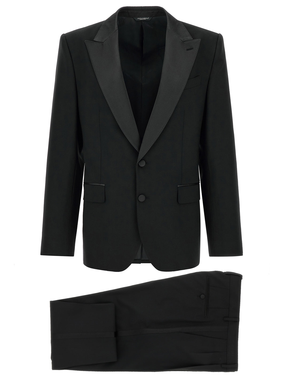 Dolce & Gabbana Zweiteiliger Anzug aus schwarzer Schurwolle