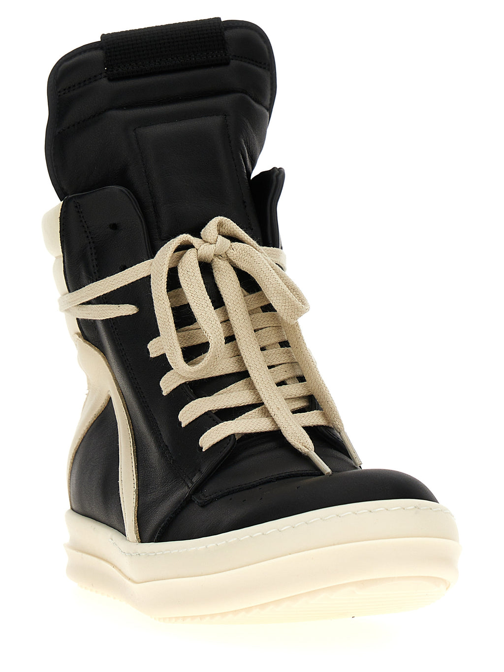 Rick Owens High-Top-Sneaker aus zweifarbigem Kalbsleder