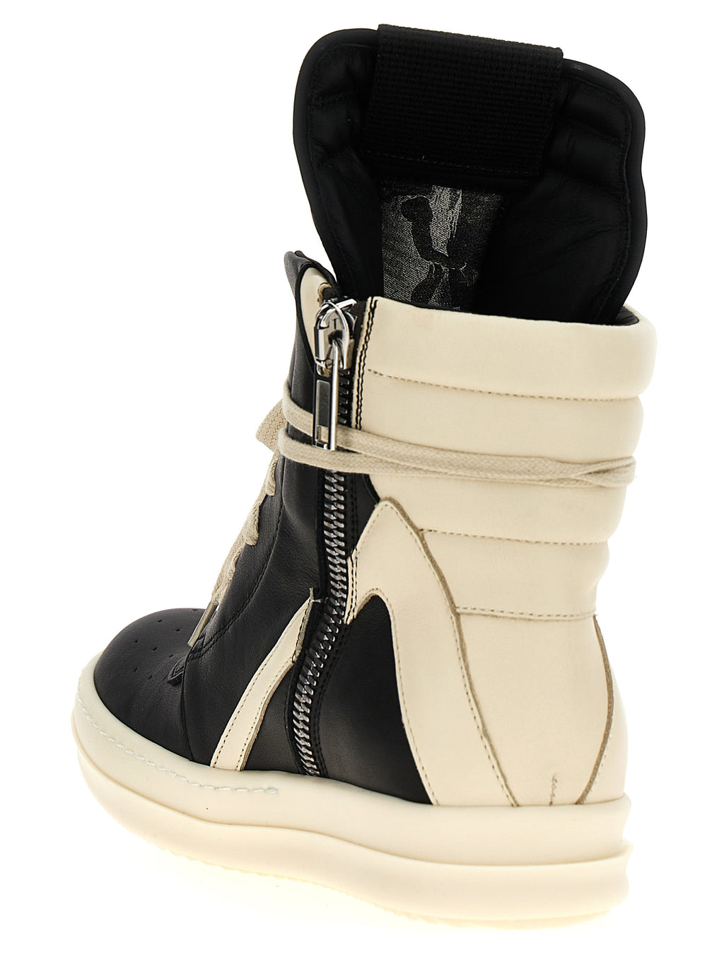 Rick Owens High-Top-Sneaker aus zweifarbigem Kalbsleder
