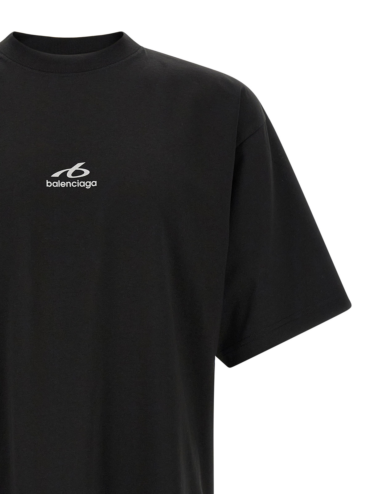 Balenciaga Schwarzes Baumwoll-T-Shirt
