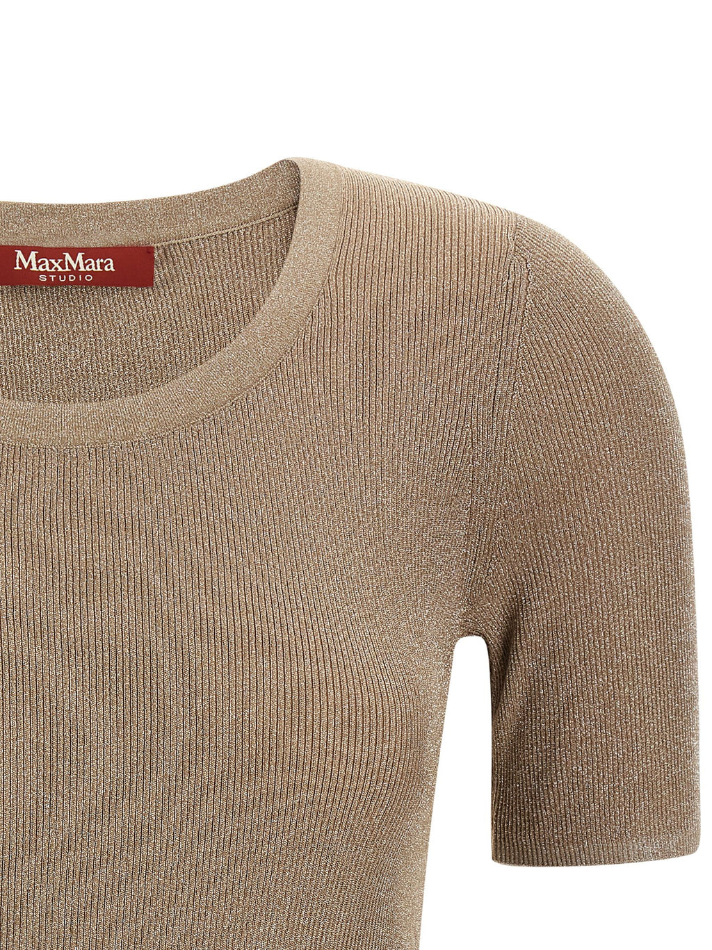Max Mara Beiges Polyamid-T-Shirt
