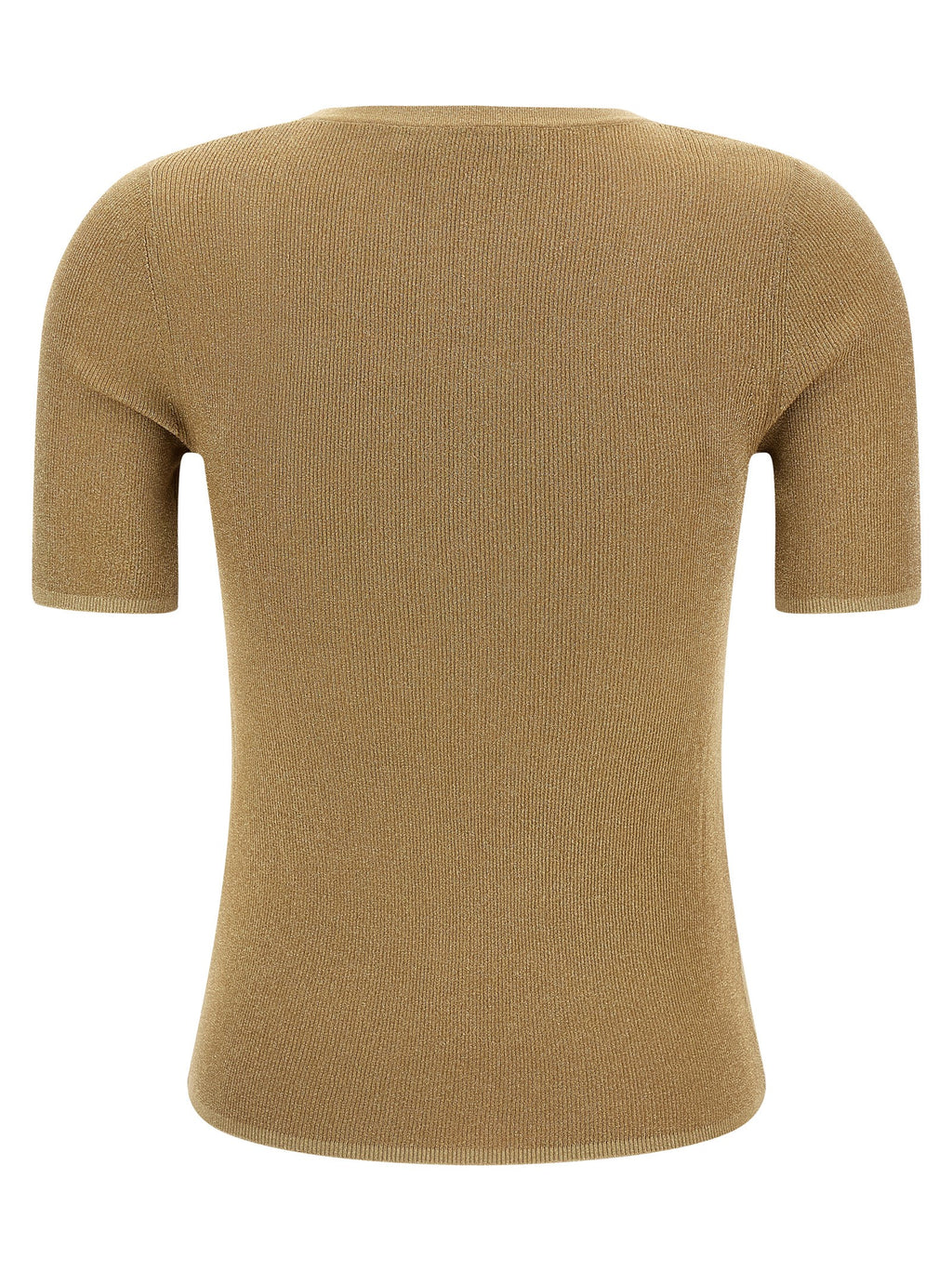 Max Mara T-Shirt aus goldfarbenem Polyamid