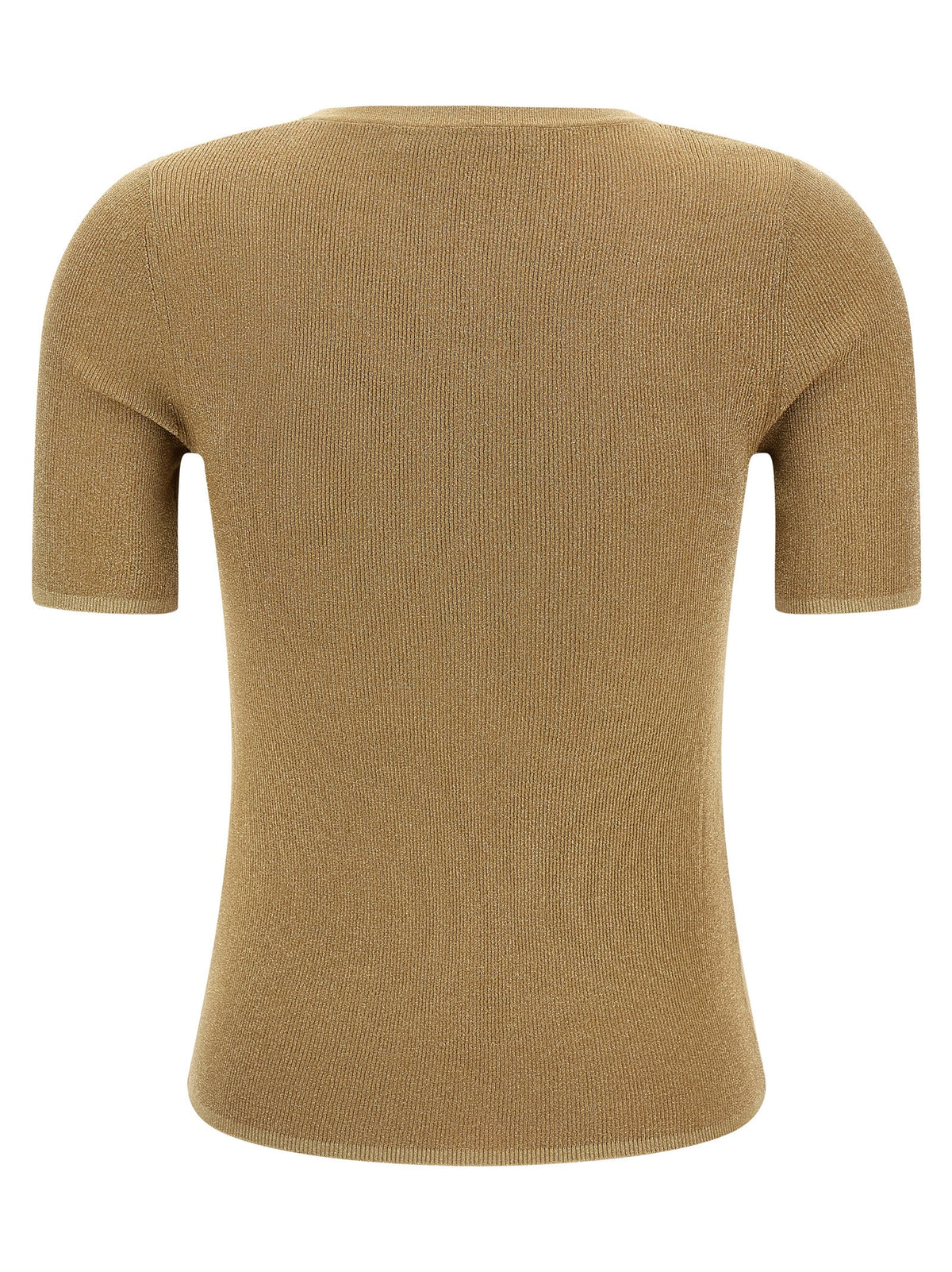 Max Mara T-Shirt aus goldfarbenem Polyamid