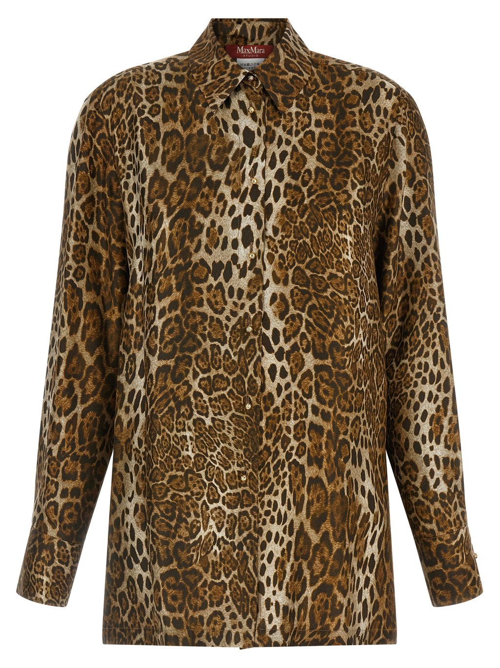 Max Mara Braune Seidenbluse