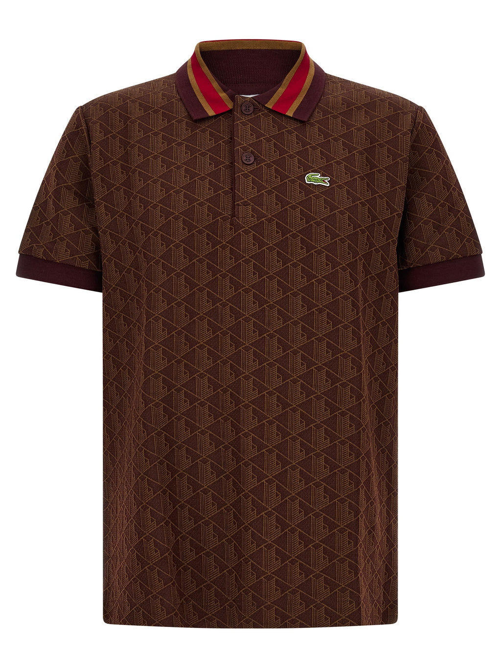 Lacoste Polo-Shirt aus braunem Polyester