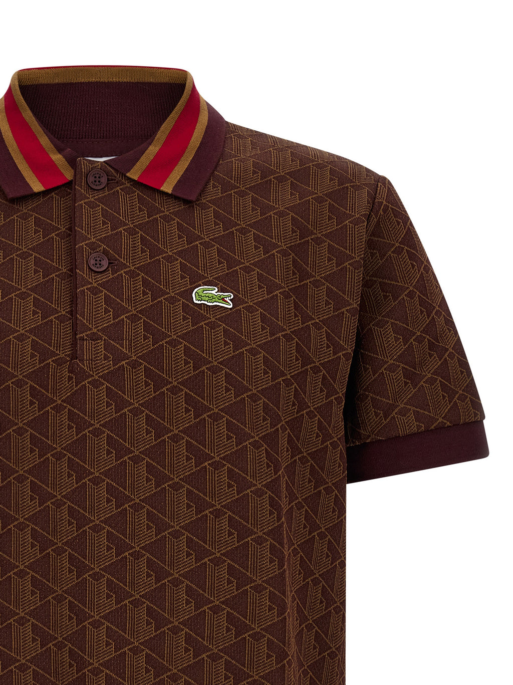 Lacoste Polo-Shirt aus braunem Polyester