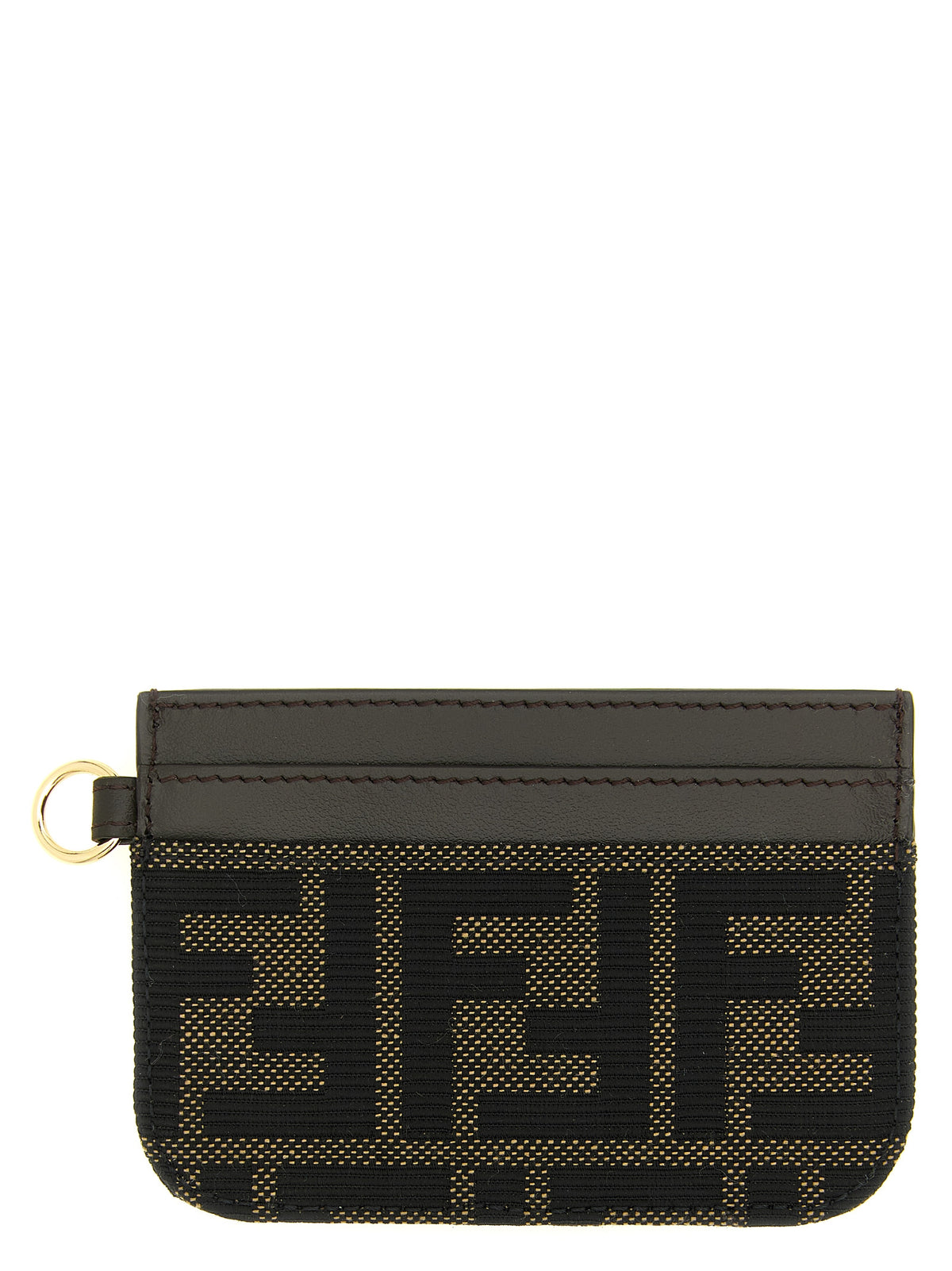 Fendi Kreditkartenetui aus braunem Polyester