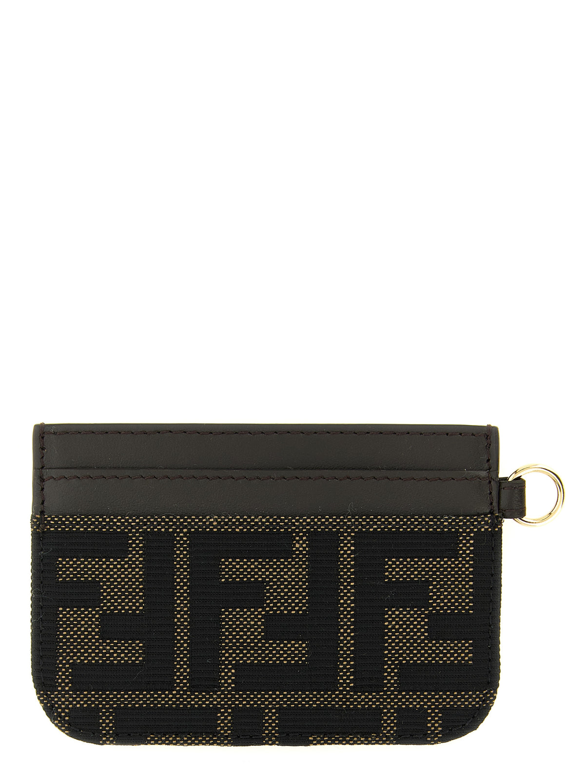 Fendi Kreditkartenetui aus braunem Polyester