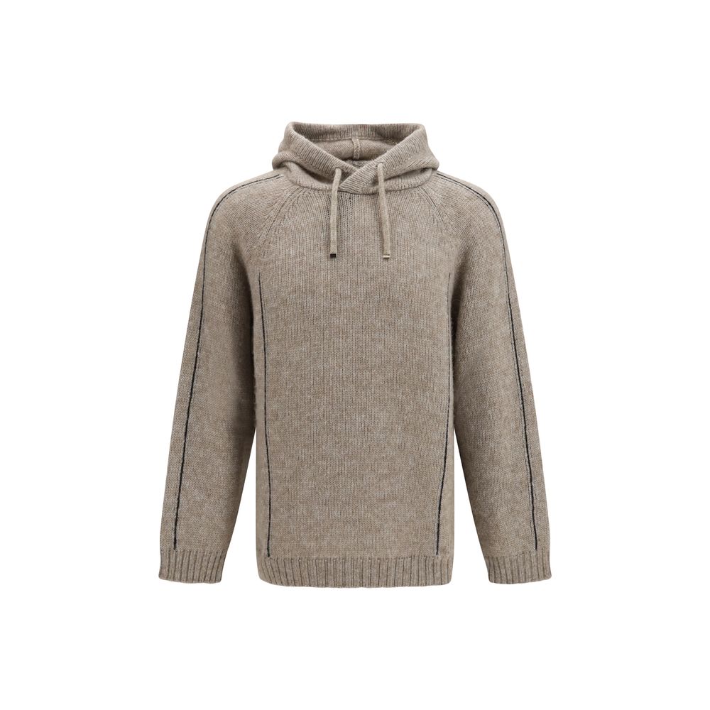 Giorgio Armani Beiges Alpaka-Vicuña-Paco-Sweatshirt