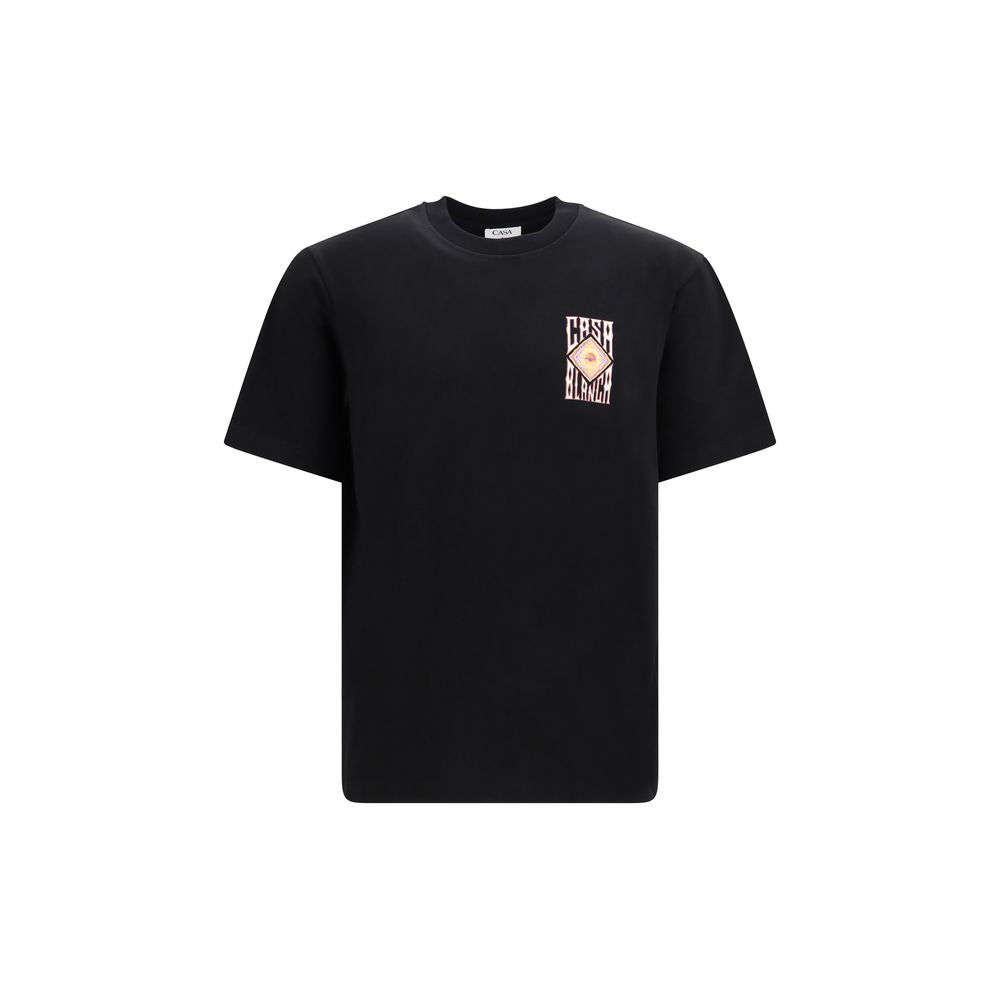 Casablanca T-Shirt aus schwarzer Baumwolle