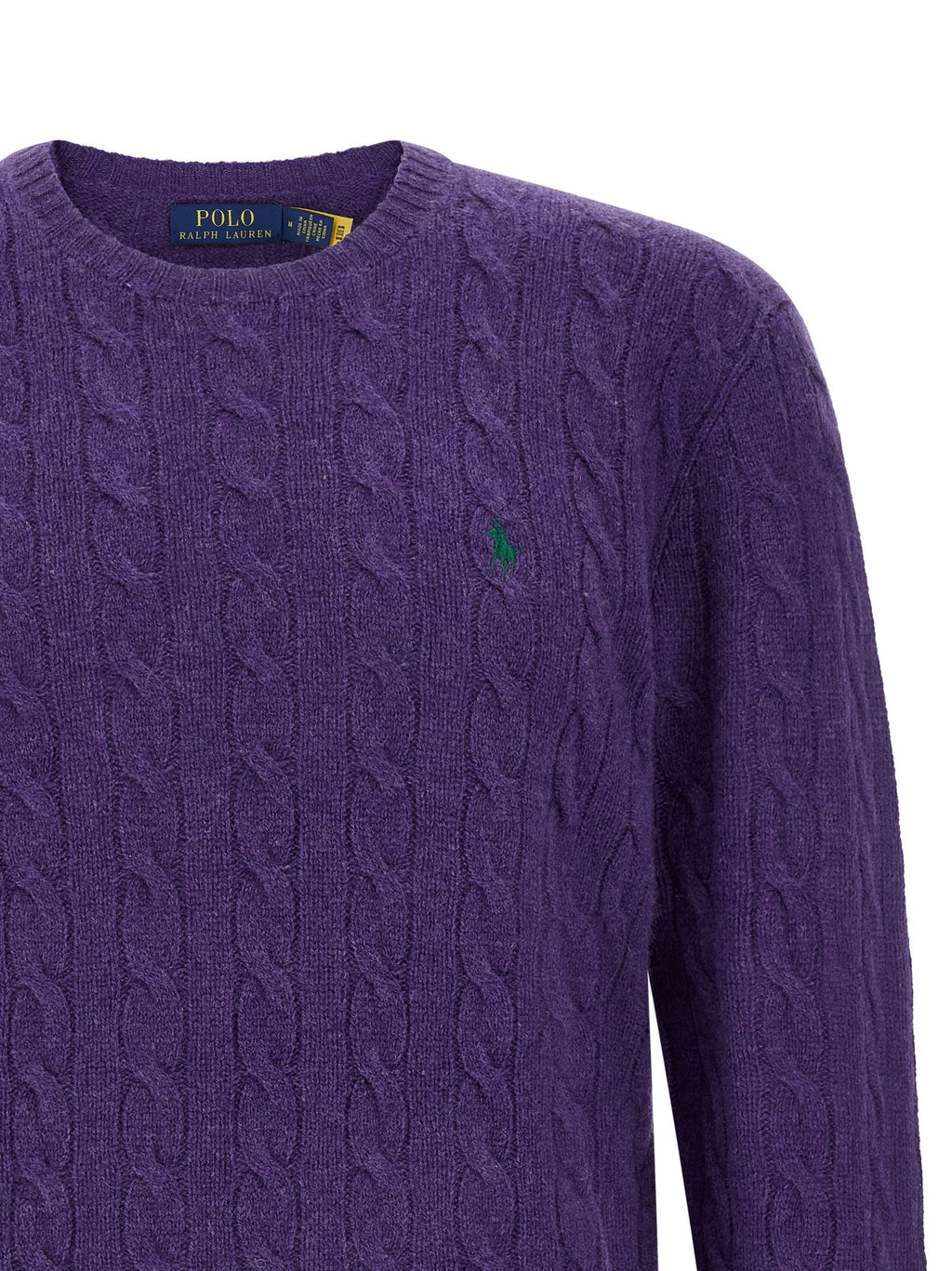 Polo Ralph Lauren Violette Strickjacke aus Wolle