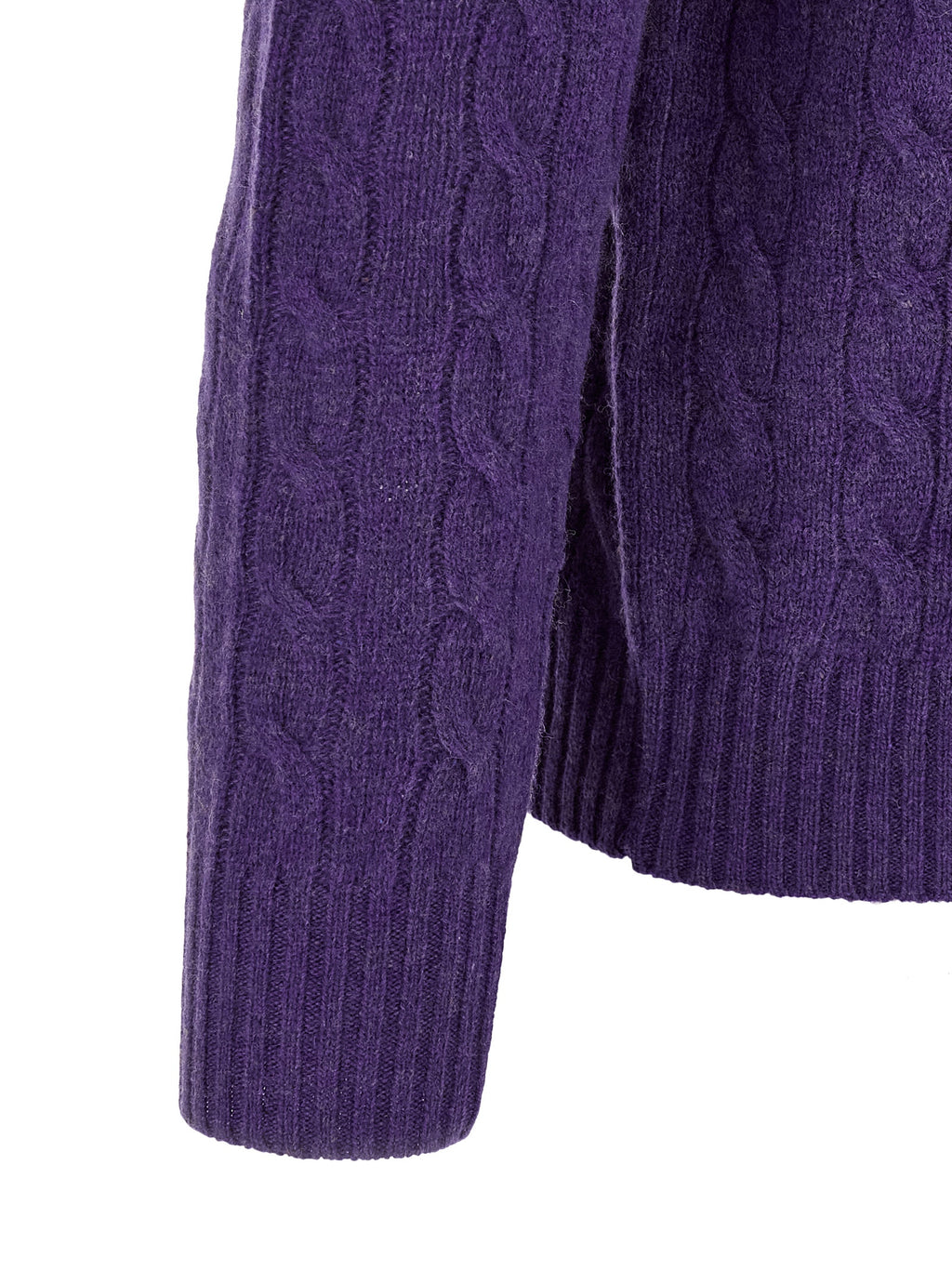 Polo Ralph Lauren Violette Strickjacke aus Wolle