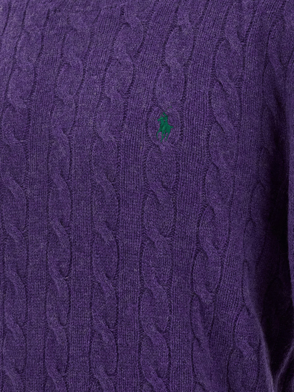 Polo Ralph Lauren Violette Strickjacke aus Wolle
