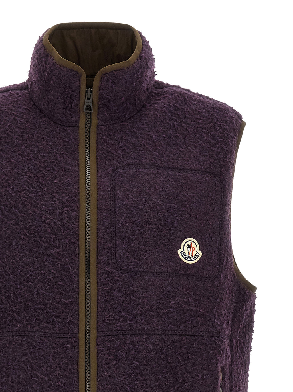 Moncler Ärmellose Jacke aus lila Polyester