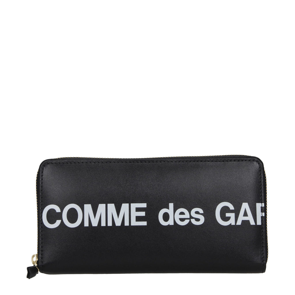 Comme Des Garçons Geldbörse aus schwarzem Leder