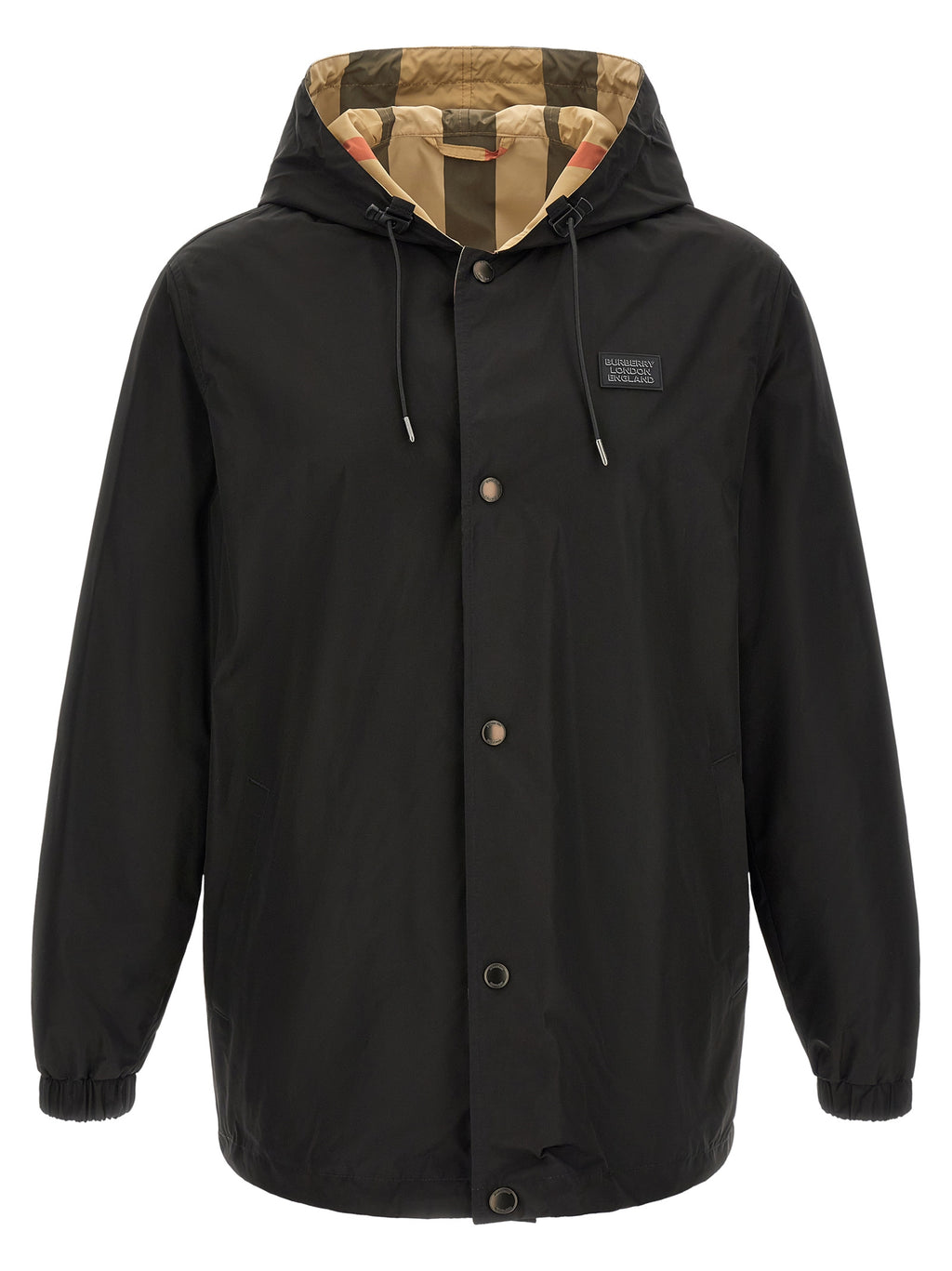 Burberry schwarzer Polyestermantel