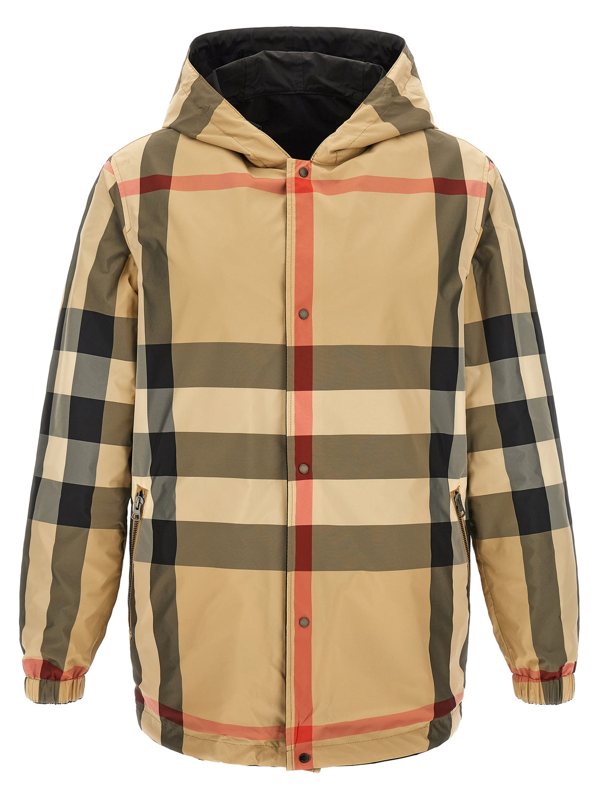 Burberry schwarzer Polyestermantel