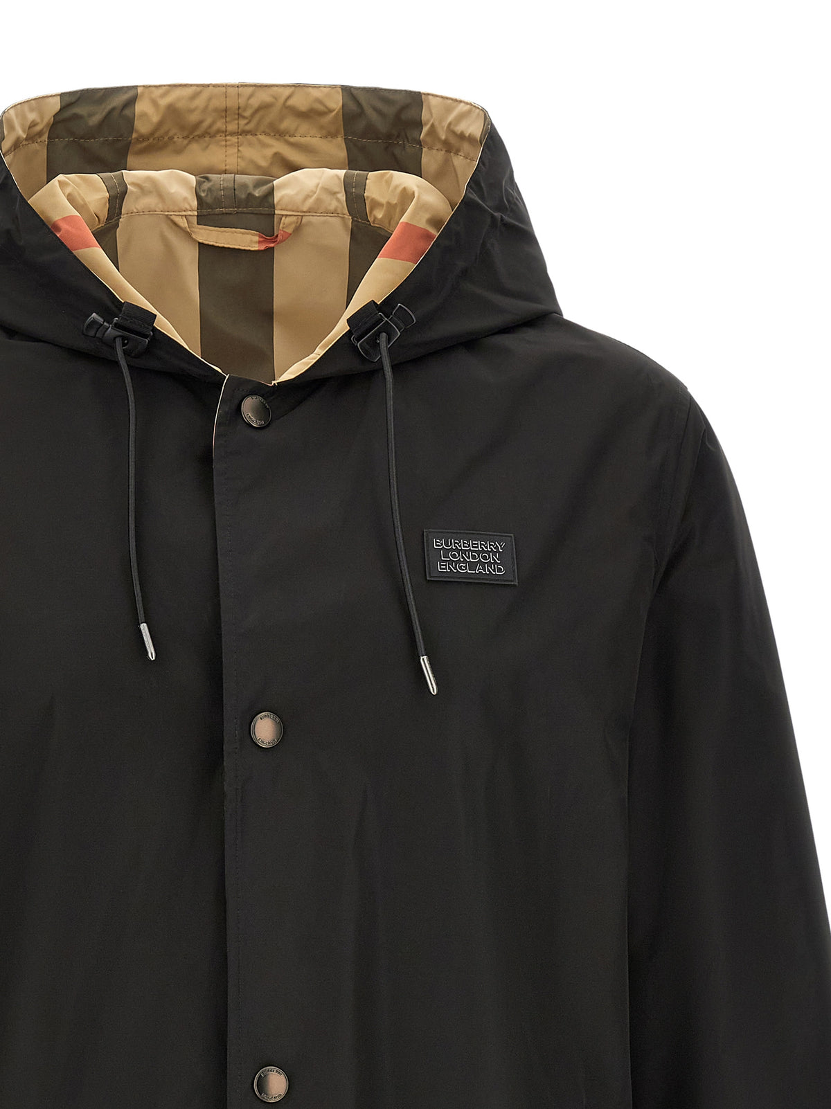 Burberry schwarzer Polyestermantel