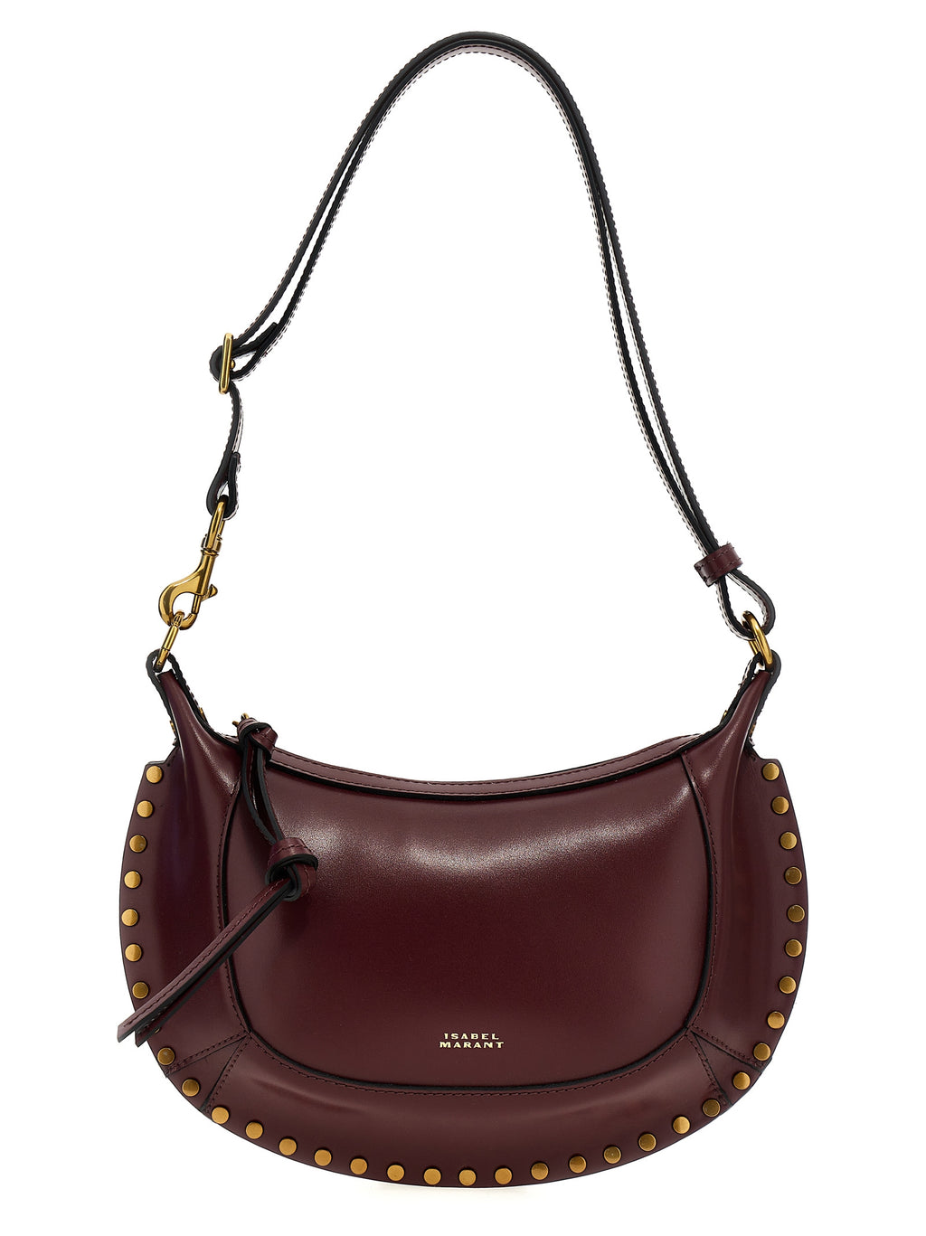 Isabel Marant Bordeaux-Schultertasche aus Rindsleder