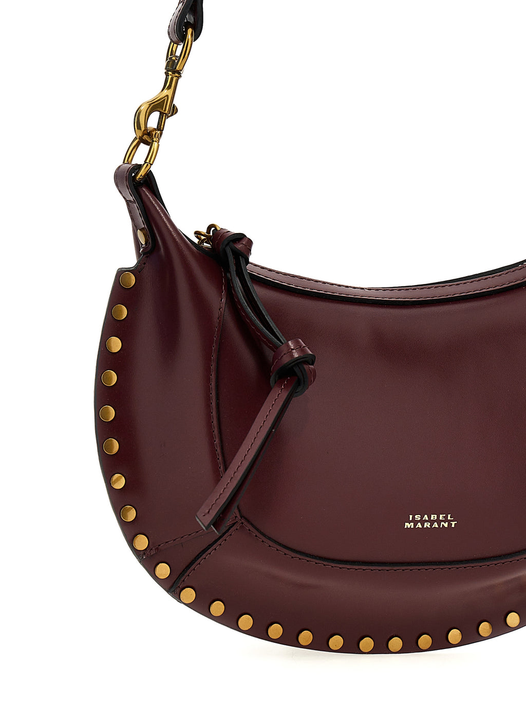 Isabel Marant Bordeaux-Schultertasche aus Rindsleder
