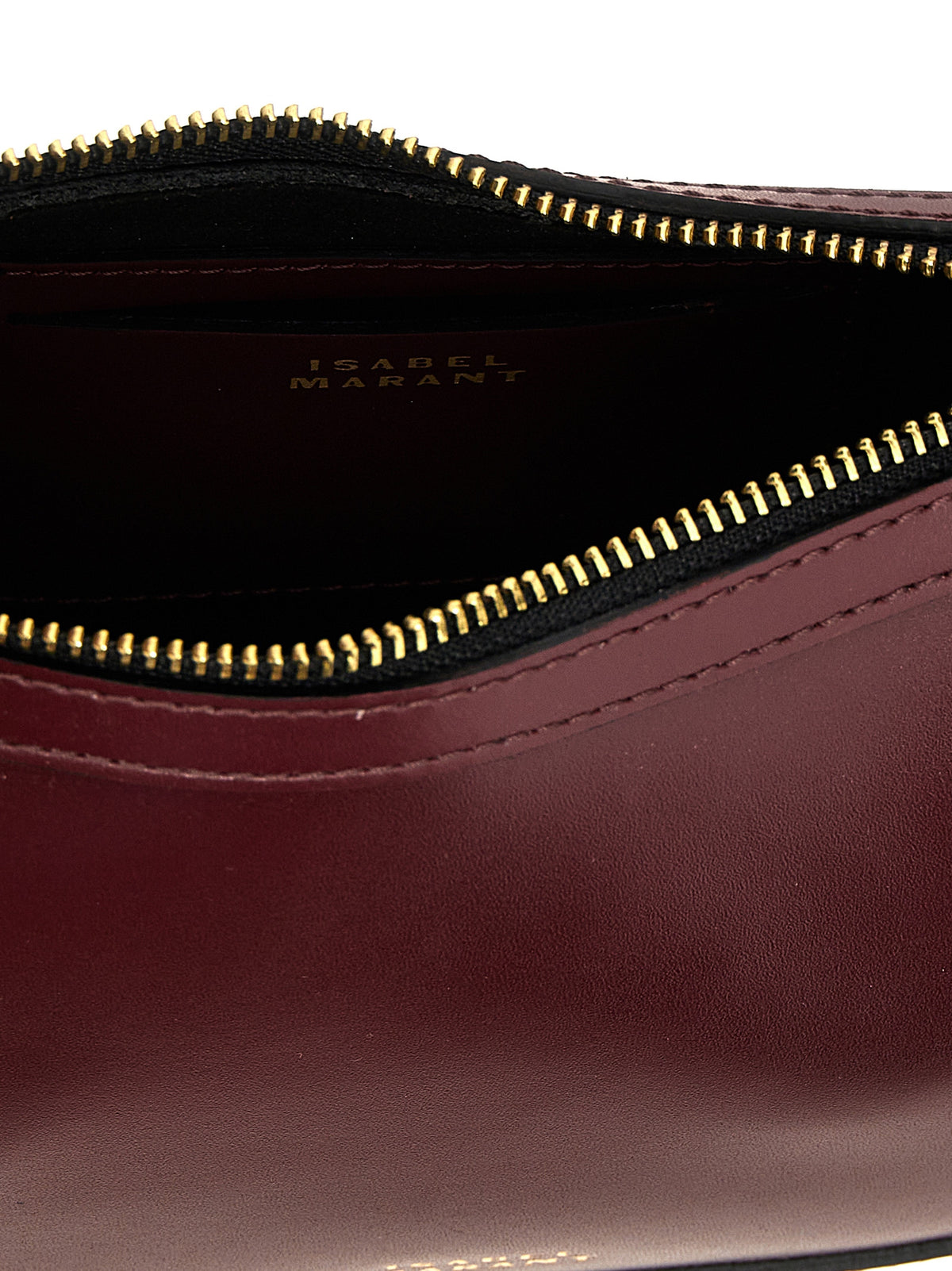 Isabel Marant Bordeaux-Schultertasche aus Rindsleder