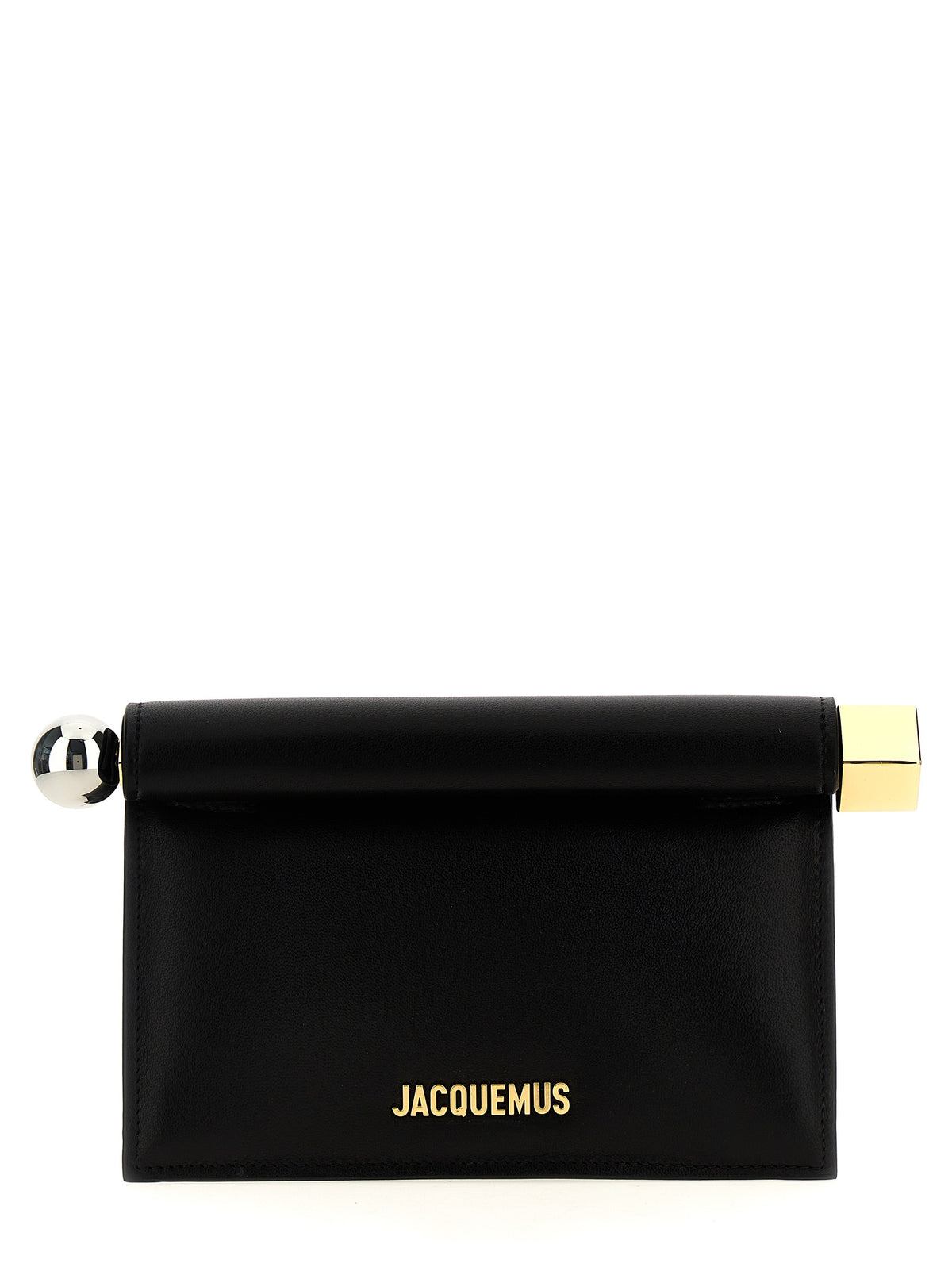 Jacquemus Schwarze Clutch aus Lammleder