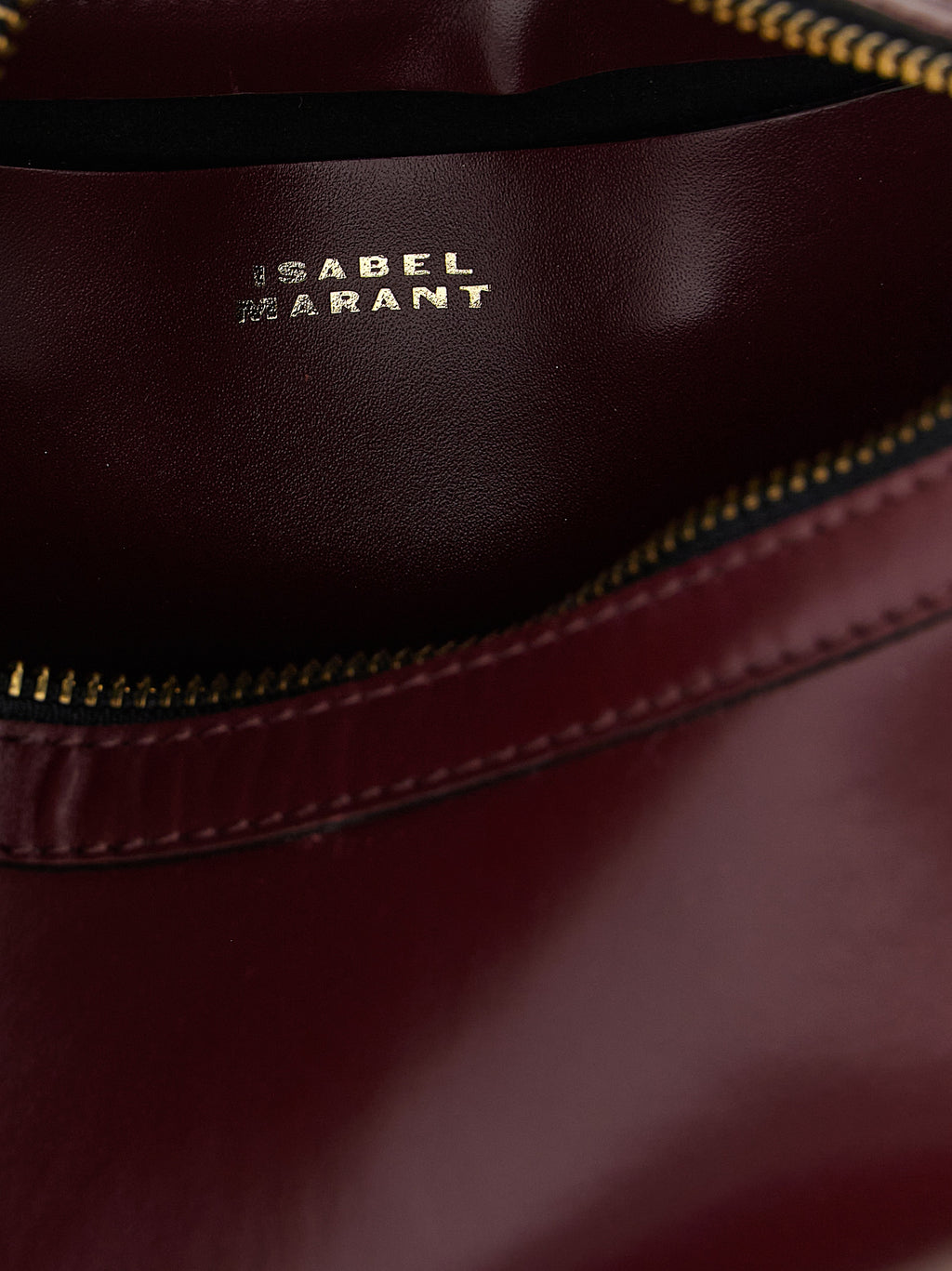 Isabel Marant Umhängetasche aus bordeauxrotem Kalbsleder