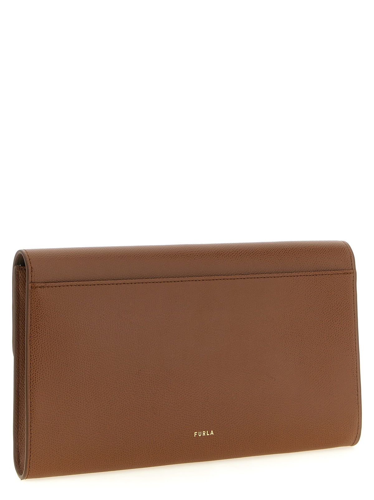 Furla Clutch aus braunem Kalbsleder