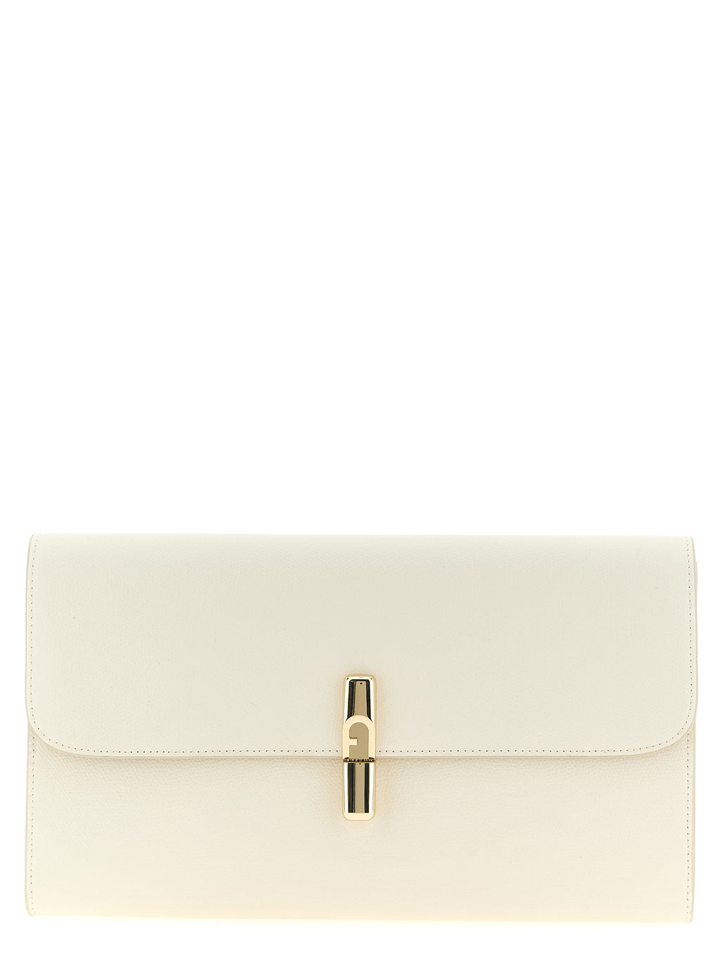Furla Clutch aus weißem Kalbsleder