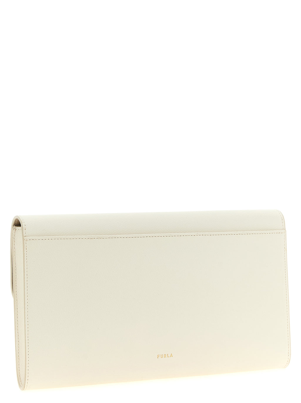 Furla Clutch aus weißem Kalbsleder