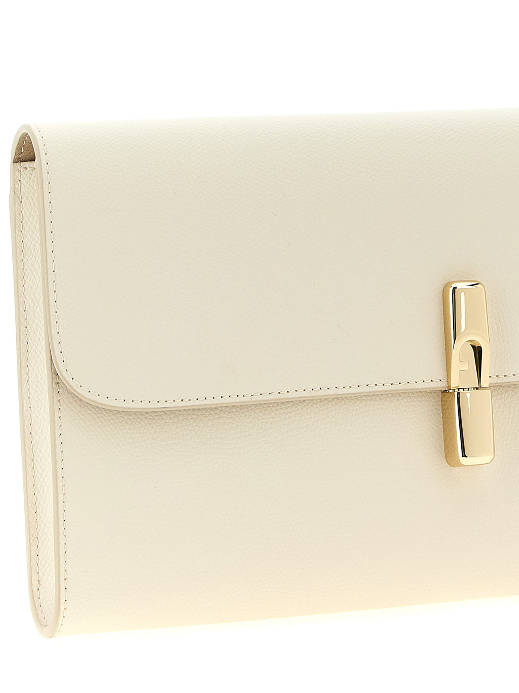 Furla Clutch aus weißem Kalbsleder