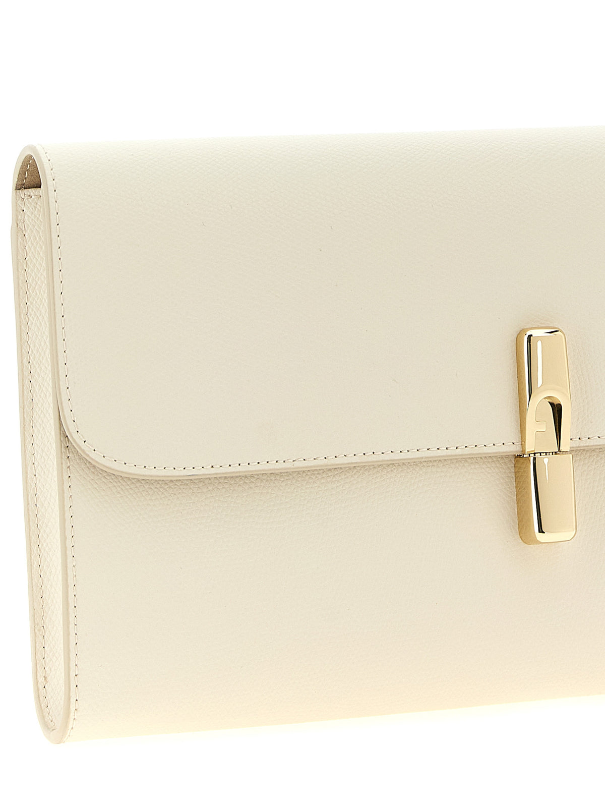 Furla Clutch aus weißem Kalbsleder